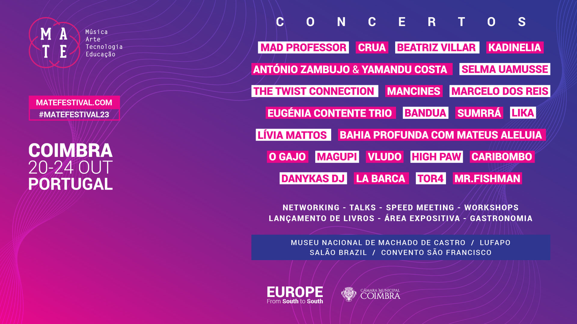 Festival Música, Arte, Tecnologia e Educação em Coimbra de 20 a 24 de outubro