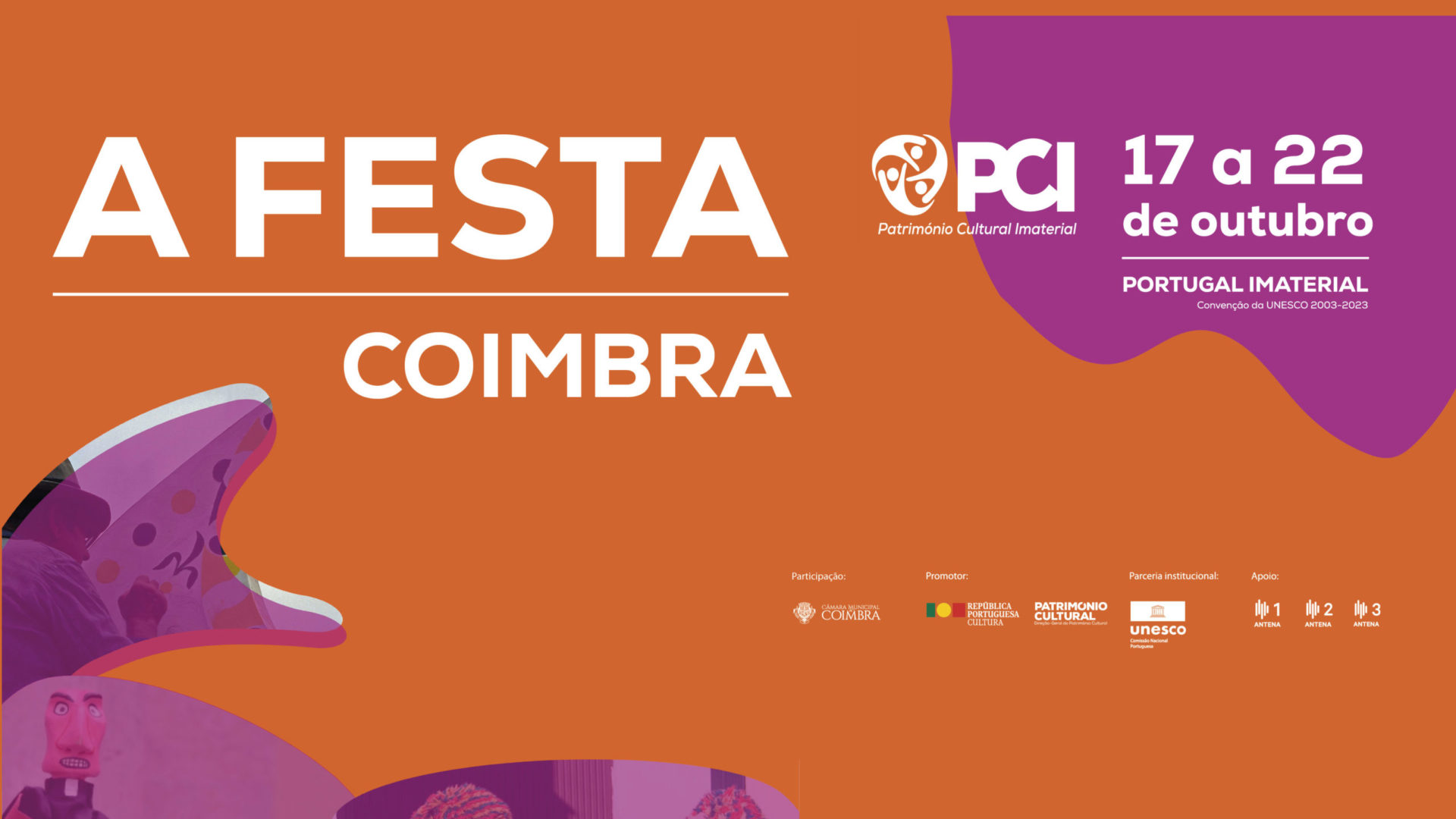 CM de Coimbra participa nas celebrações do programa Portugal Imaterial – “A Festa” de 17 a 20 de outubro