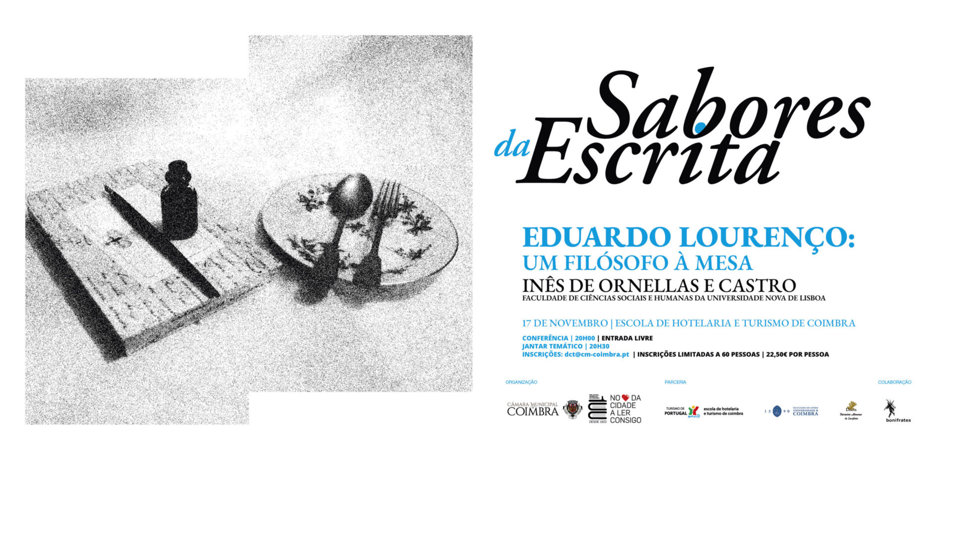 Sabores da Escrita dedica conferência e jantar temático a Eduardo Lourenço a 17 de novembro