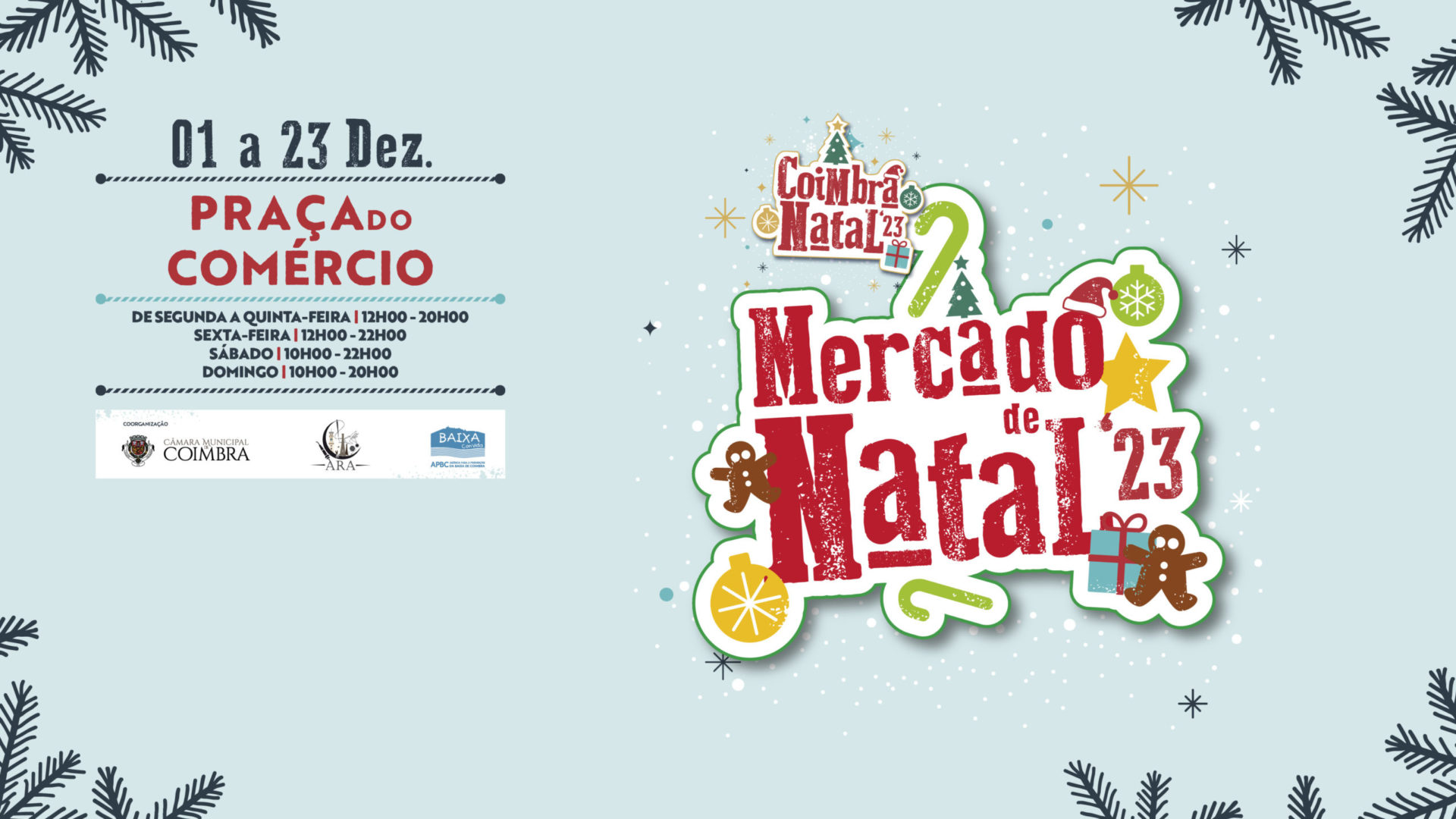 Mercado de Natal na Praça do Comércio de 1 a 23 de dezembro