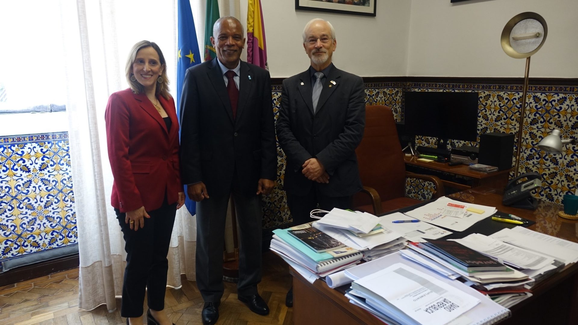 Presidente da Câmara recebe reitor da Universidade do Mindelo