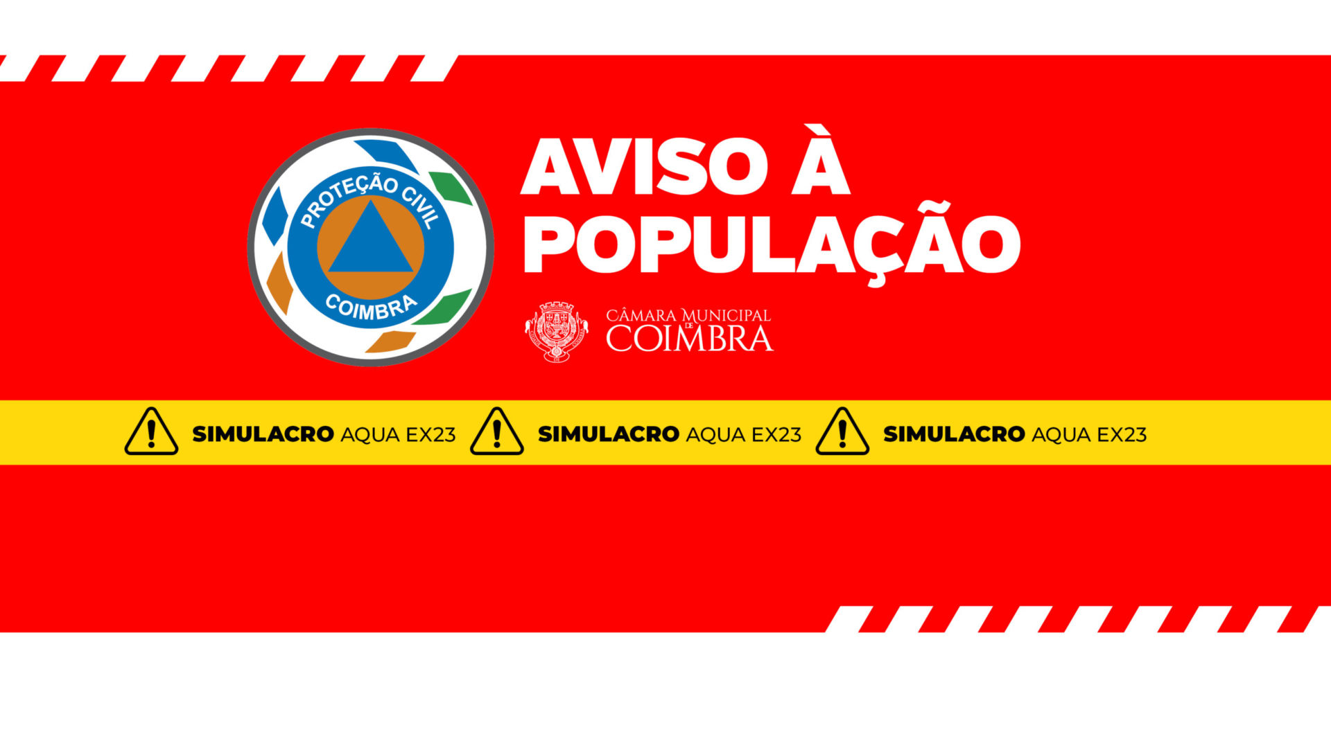 SIMULACRO AQUAEX23 | Aviso à população | Precipitação forte e rajadas de vento