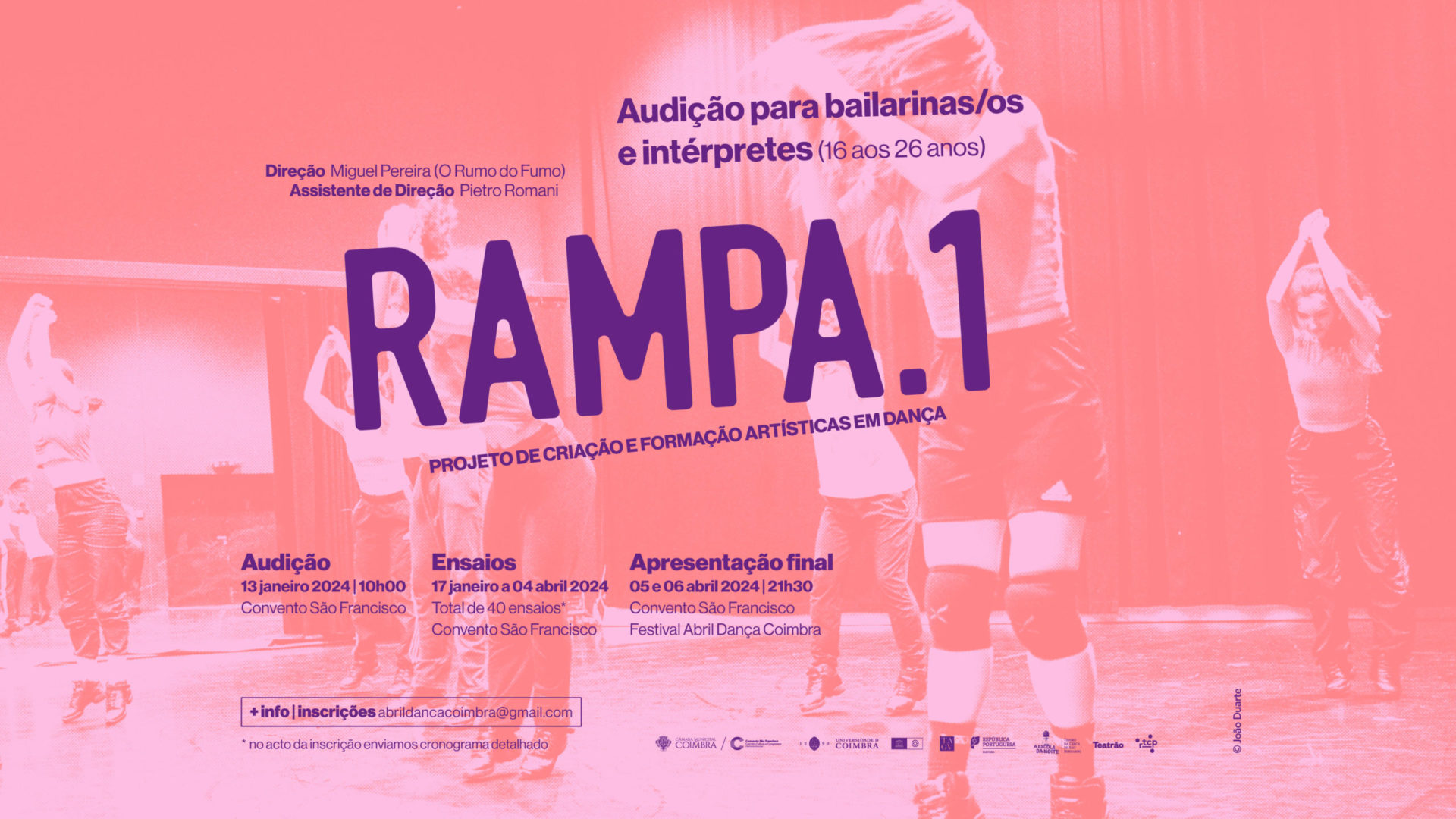 2ª edição do projeto RAMPA conta com direção de Miguel Pereira e já tem inscrições abertas