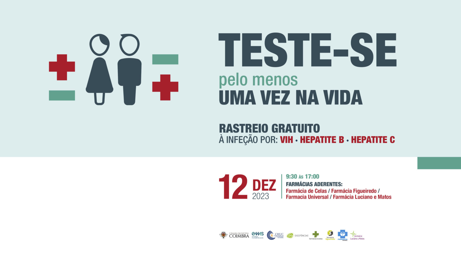 CM de Coimbra promove dia dedicado ao rastreio gratuito das infeções por VIH, Hepatite B e Hepatite C