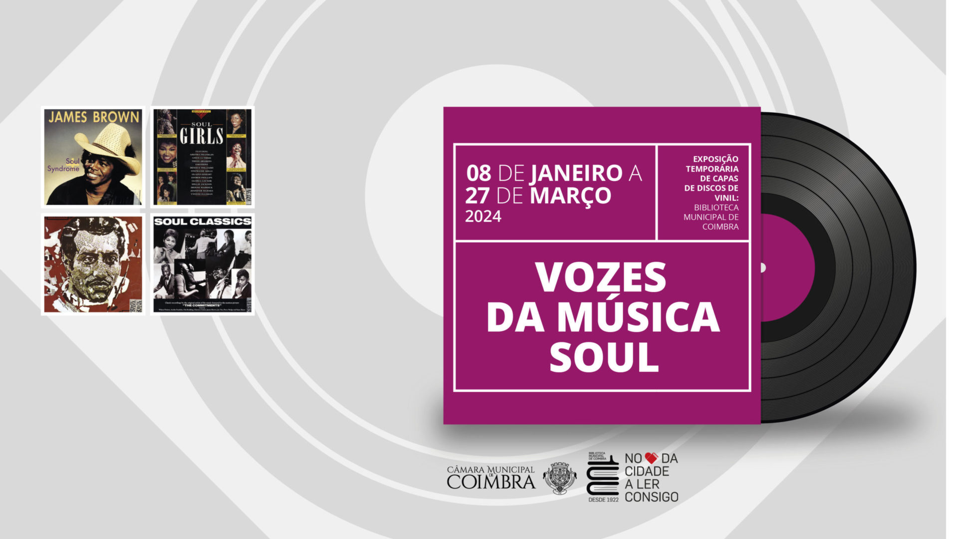Biblioteca Municipal apresenta exposição de capas de discos de vinil de música soul a partir de 2ªfeira