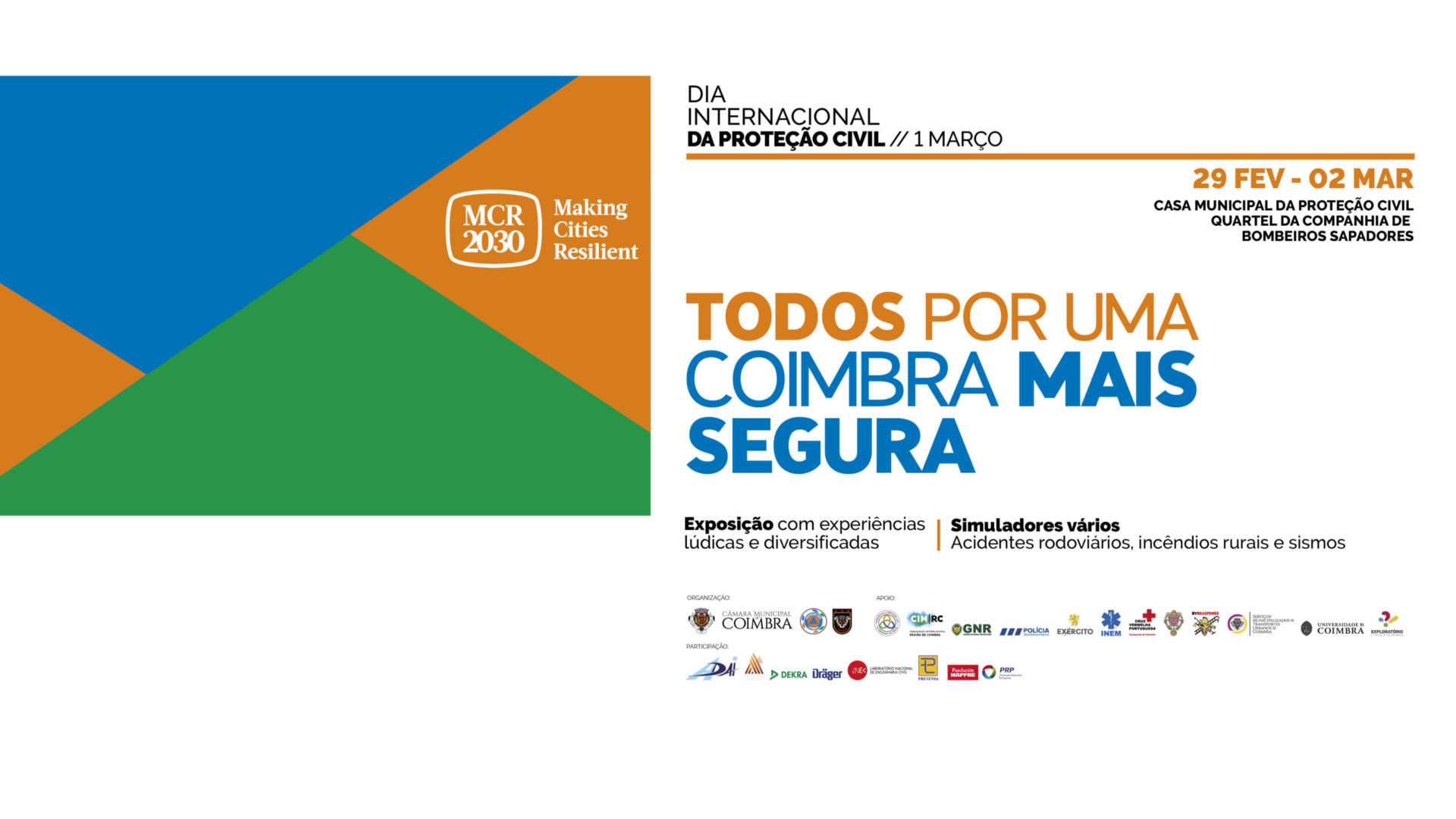 Câmara assinala Dia Internacional da Proteção Civil com 3 dias de atividades dirigidas aos mais novos