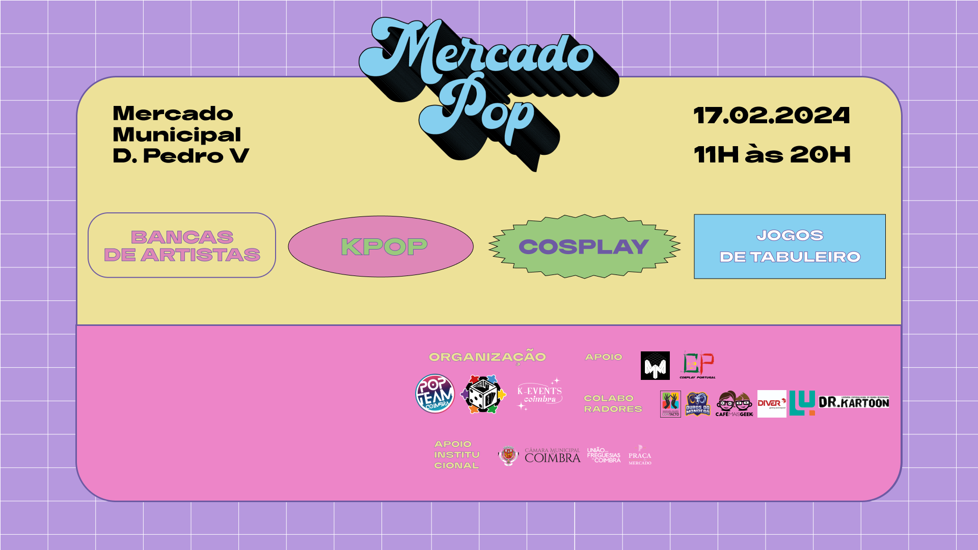 Cultura pop em destaque este sábado no Mercado Municipal D. Pedro V