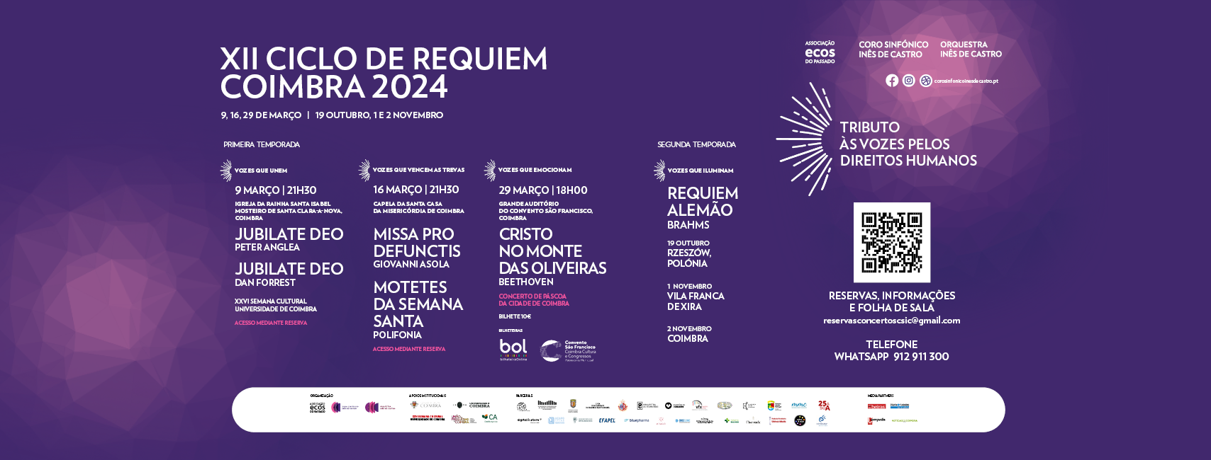XII Ciclo de Requiem Coimbra arranca amanhã com concerto na Igreja da Rainha Santa Isabel
