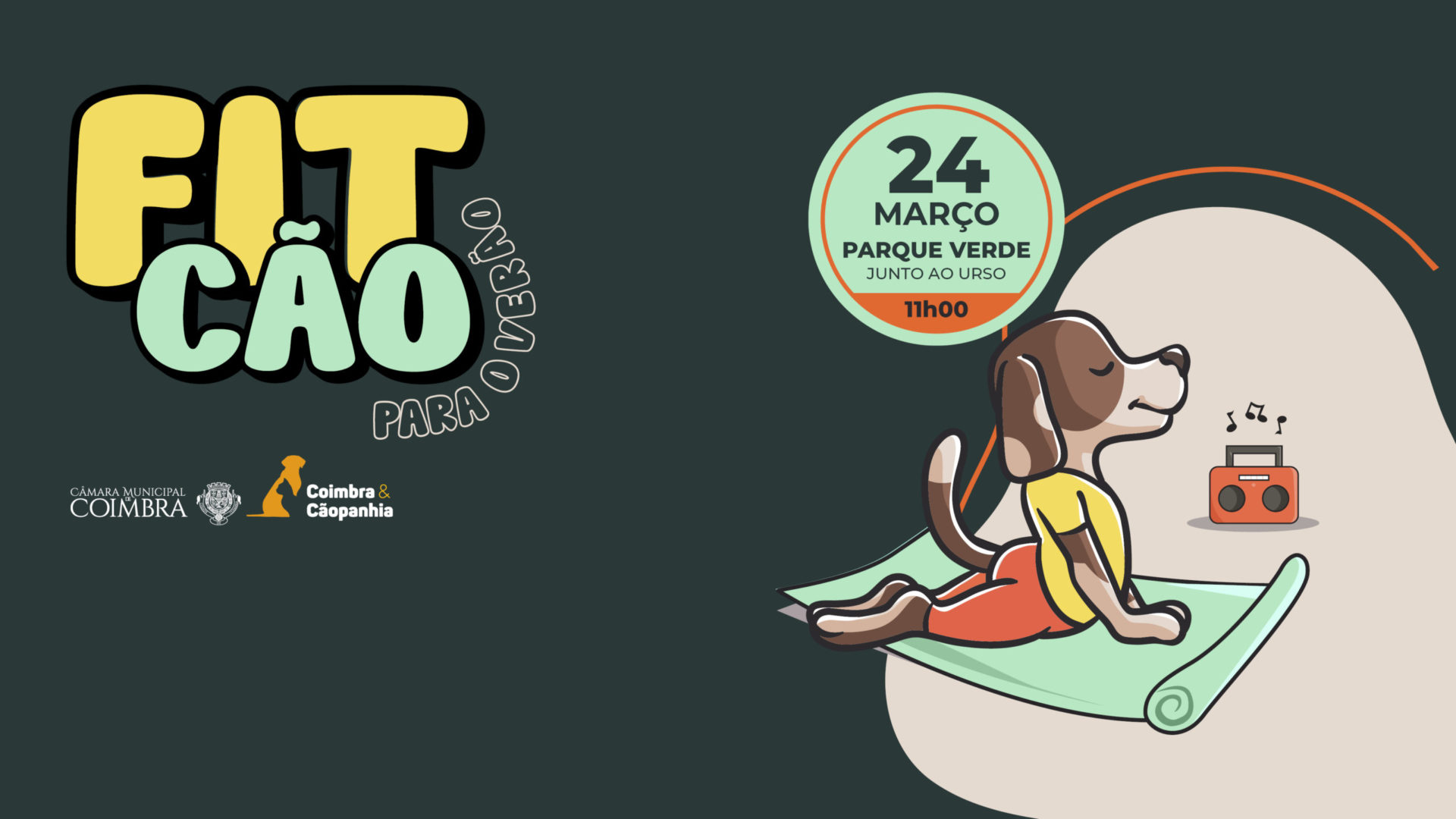 “Fit Cão para o Verão” promove convívio e atividade física no dia 24 de março no Parque Verde