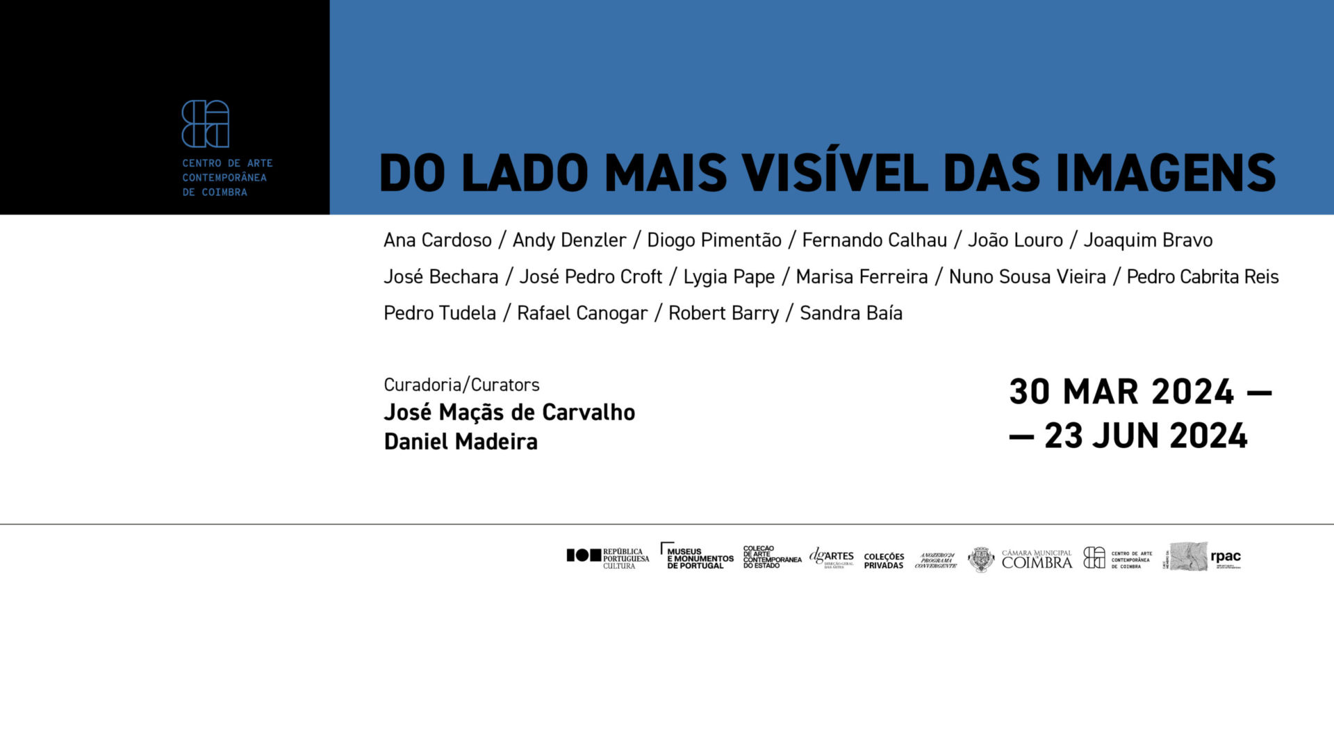 “Do lado mais visível das imagens” inaugura a 28 de março no Centro de Arte Contemporânea de Coimbra