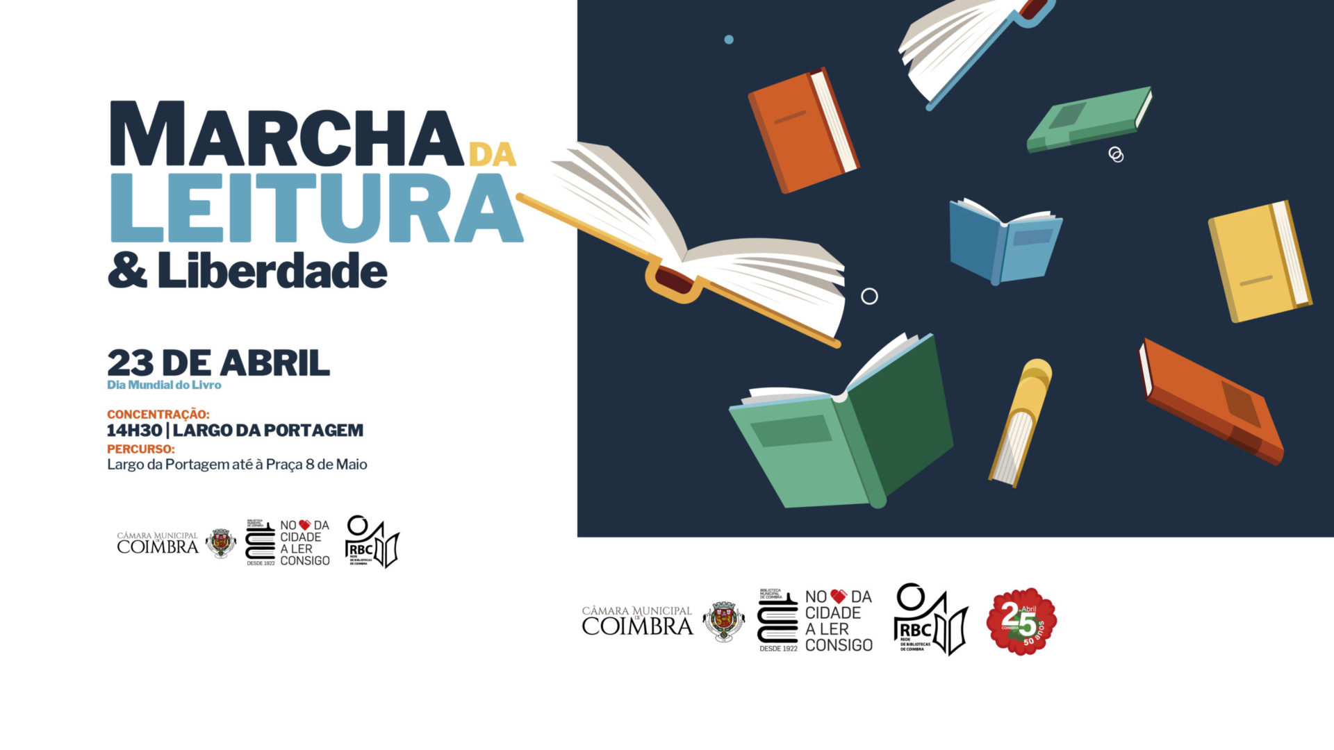 Marcha da Leitura e Liberdade decorre amanhã da Portagem até à Praça 8 de Maio