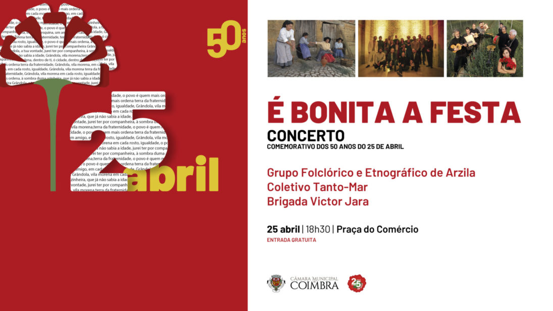 Concerto “É bonita a festa!” celebra Abril na próxima quinta-feira na Praça do Comércio