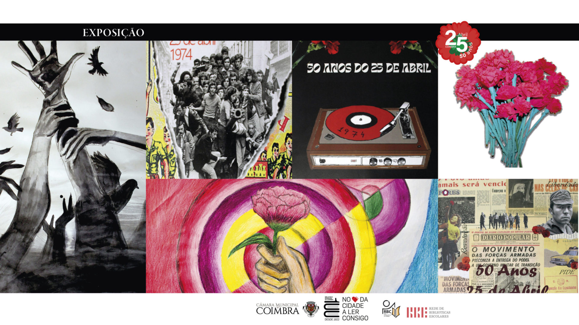“Cravos & Cartazes de Abril” vai mostrar trabalhos de alunos das escolas de Coimbra na Casa da Cultura