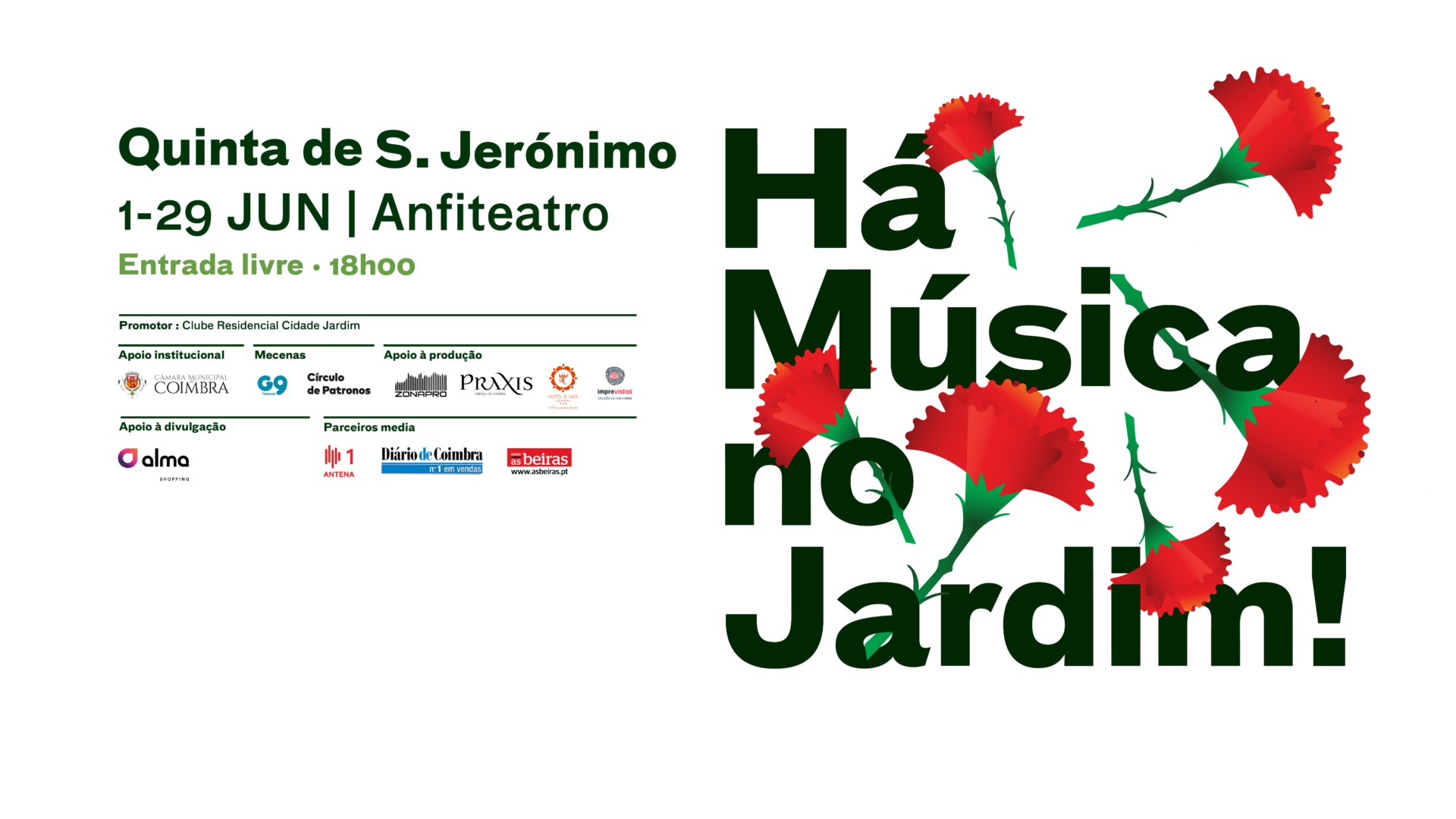 “Há Música no Jardim!” leva concertos gratuitos ao anfiteatro da Quinta de S. Jerónimo durante o mês de junho