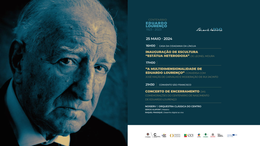 CM de Coimbra celebra Eduardo Lourenço com concerto de Noiserv e inauguração de escultura de Leonel Moura