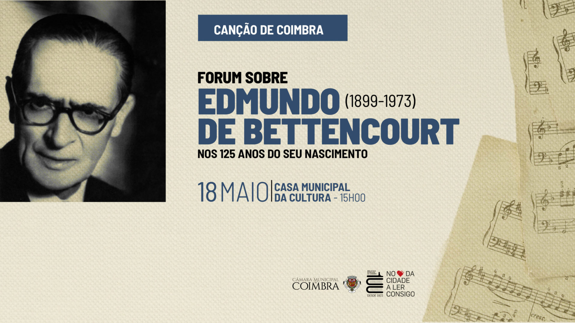 Edmundo de Bettencourt homenageado a 18 de maio na Casa Municipal da Cultura