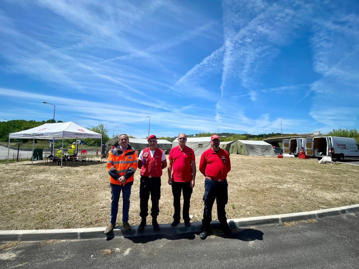 Ordem de Malta instalou posto de apoio aos peregrinos em Coimbra com ajuda da Proteção Civil Municipal
