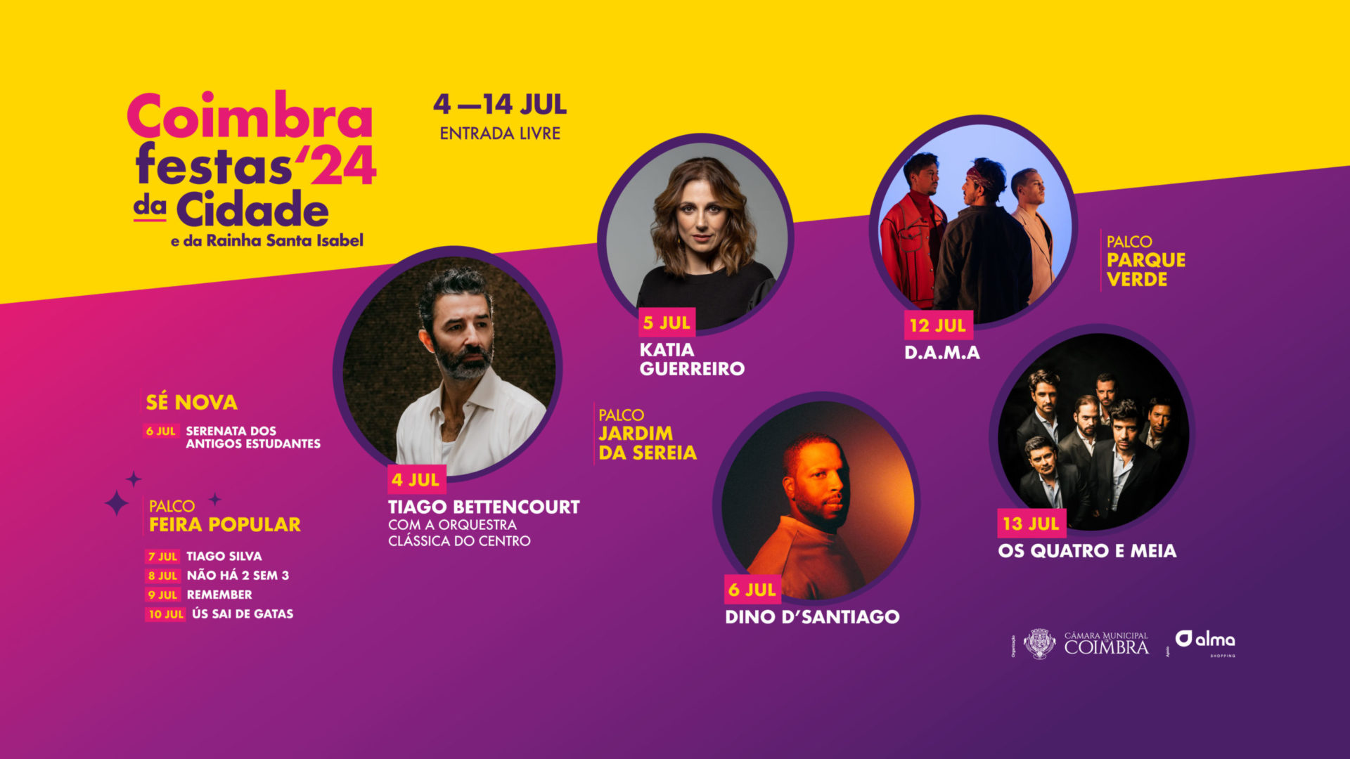 Festas da Cidade de Coimbra e da Rainha Santa Isabel com 177 iniciativas em 10 dias