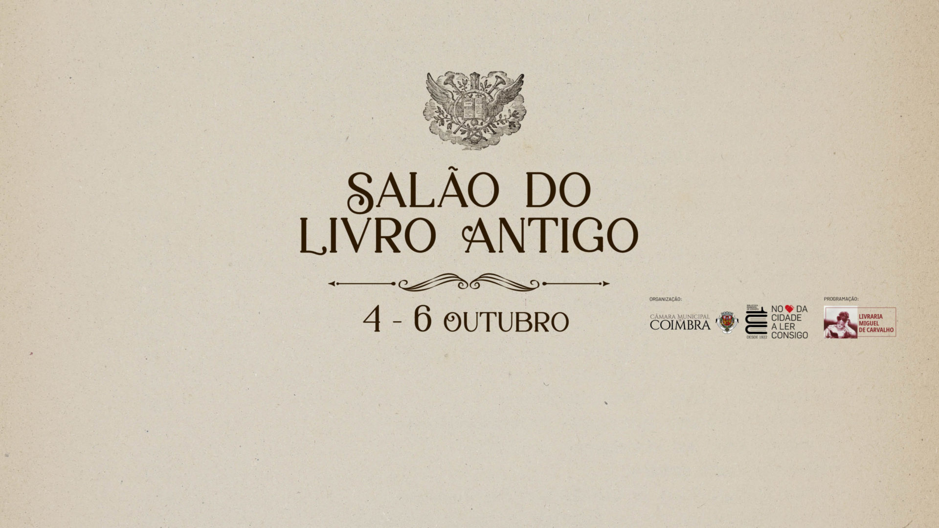 1º Salão do Livro Antigo de 4 a 6 de outubro na Casa Municipal da Cultura