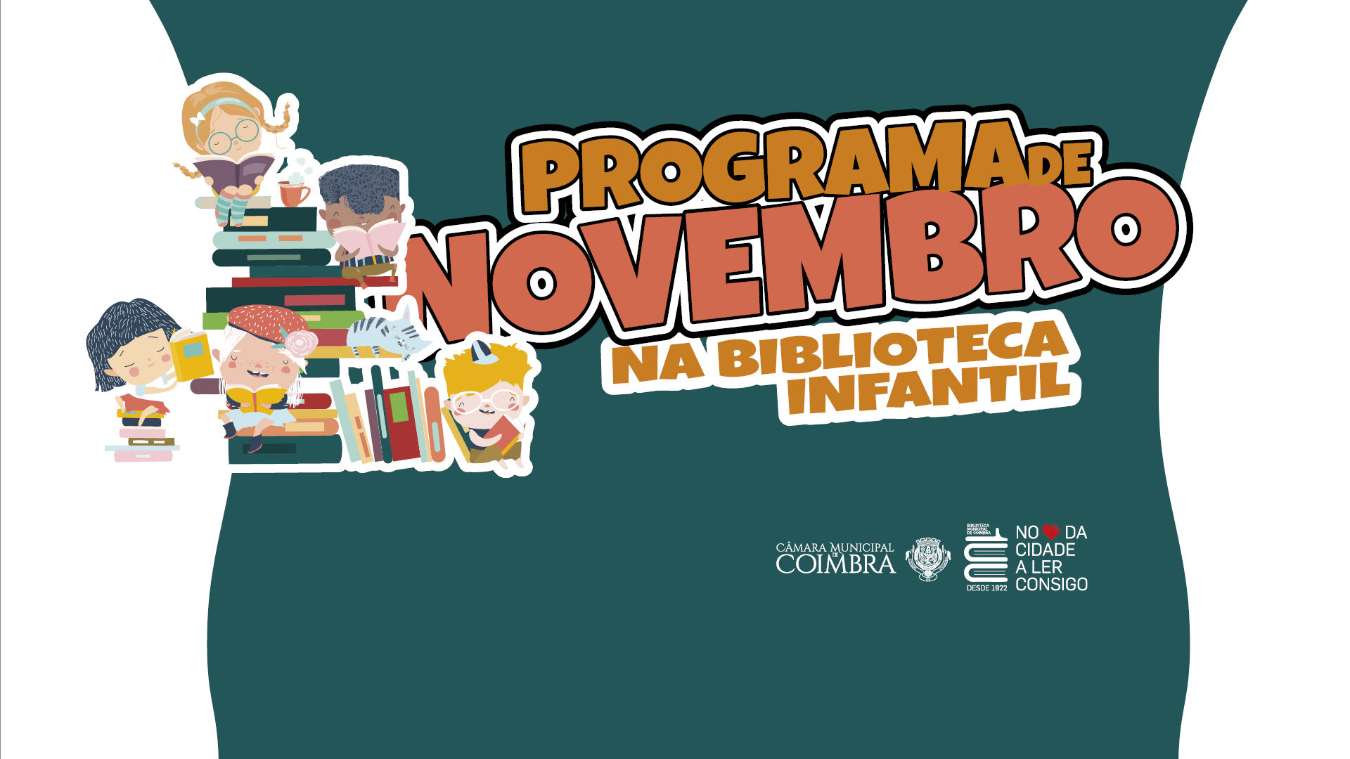 Biblioteca Infantil com Horas do Conto, jogos de tabuleiro e exposição de livros em novembro
