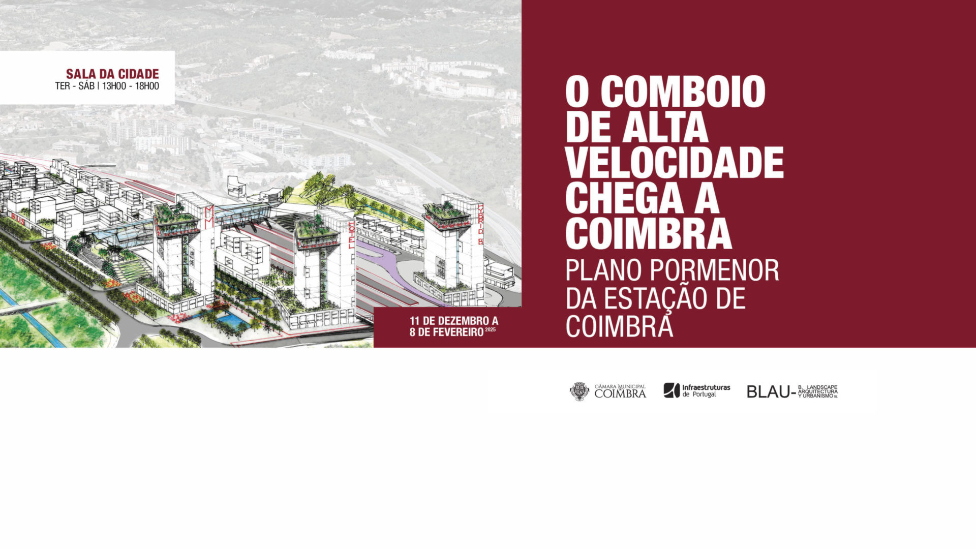 Câmara inaugura exposição sobre a futura estação intermodal de Coimbra na próxima 4ªfeira