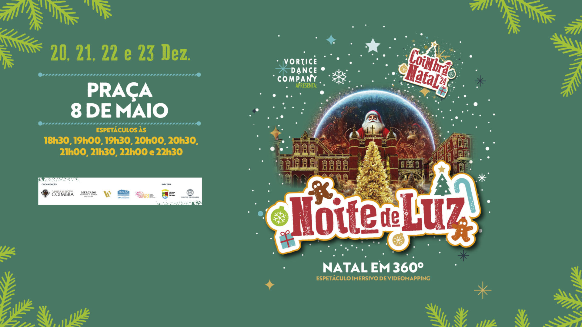 Praça 8 de Maio com 36 espetáculos de videomapping de 20 a 23 de dezembro