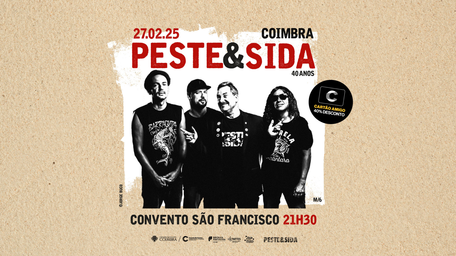 Peste & Sida iniciam “tour” dos 40 anos no Convento São Francisco