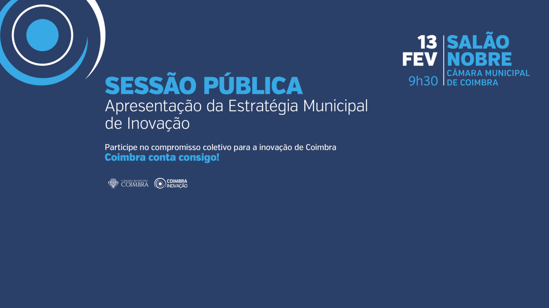 Coimbra apresenta Estratégia Municipal de Inovação no dia 13 de fevereiro