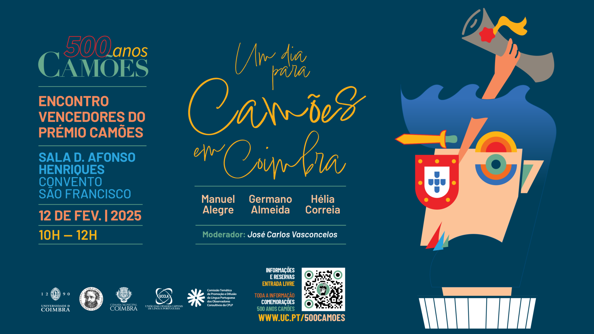 “Um dia para Camões em Coimbra” reúne escritores premiados no Convento São Francisco