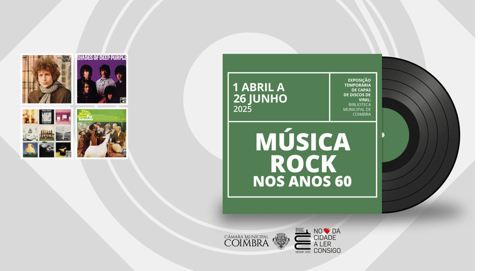 Mostra de capas de discos de vinil “Música Rock nos anos 60” na Casa Municipal da Cultura