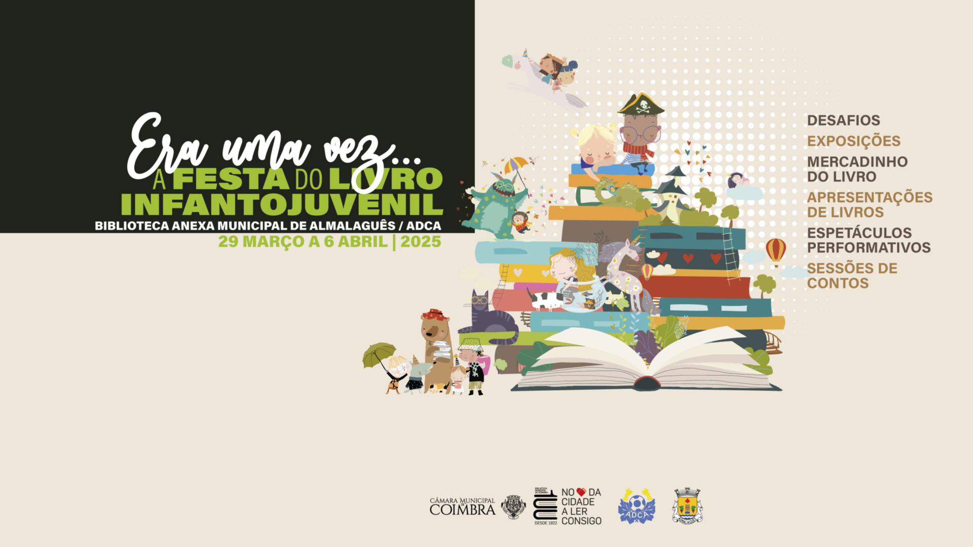 Festa do Livro Infantojuvenil de 29 de março a 6 de abril em Almalaguês