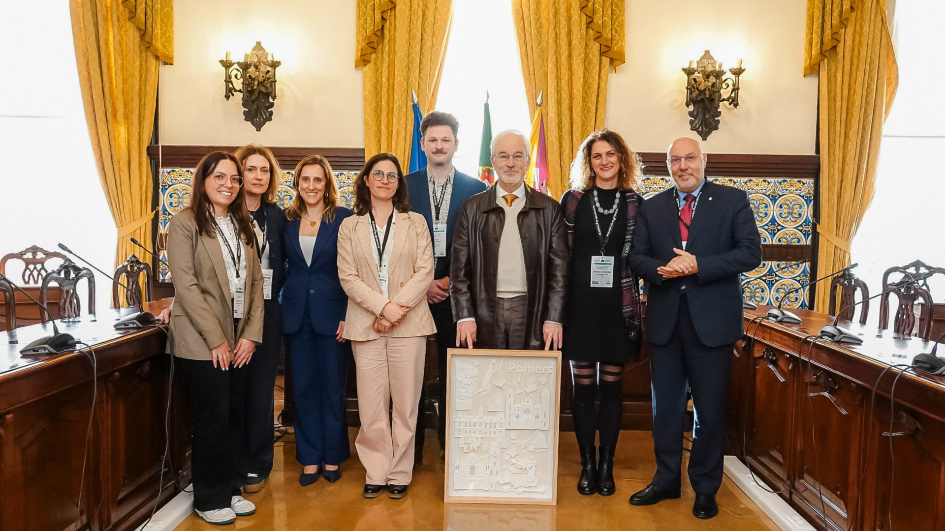 Vereadores de Poitiers e Pavia recebidos nos Paços do Concelho no âmbito da CHARME/Interreg Europe