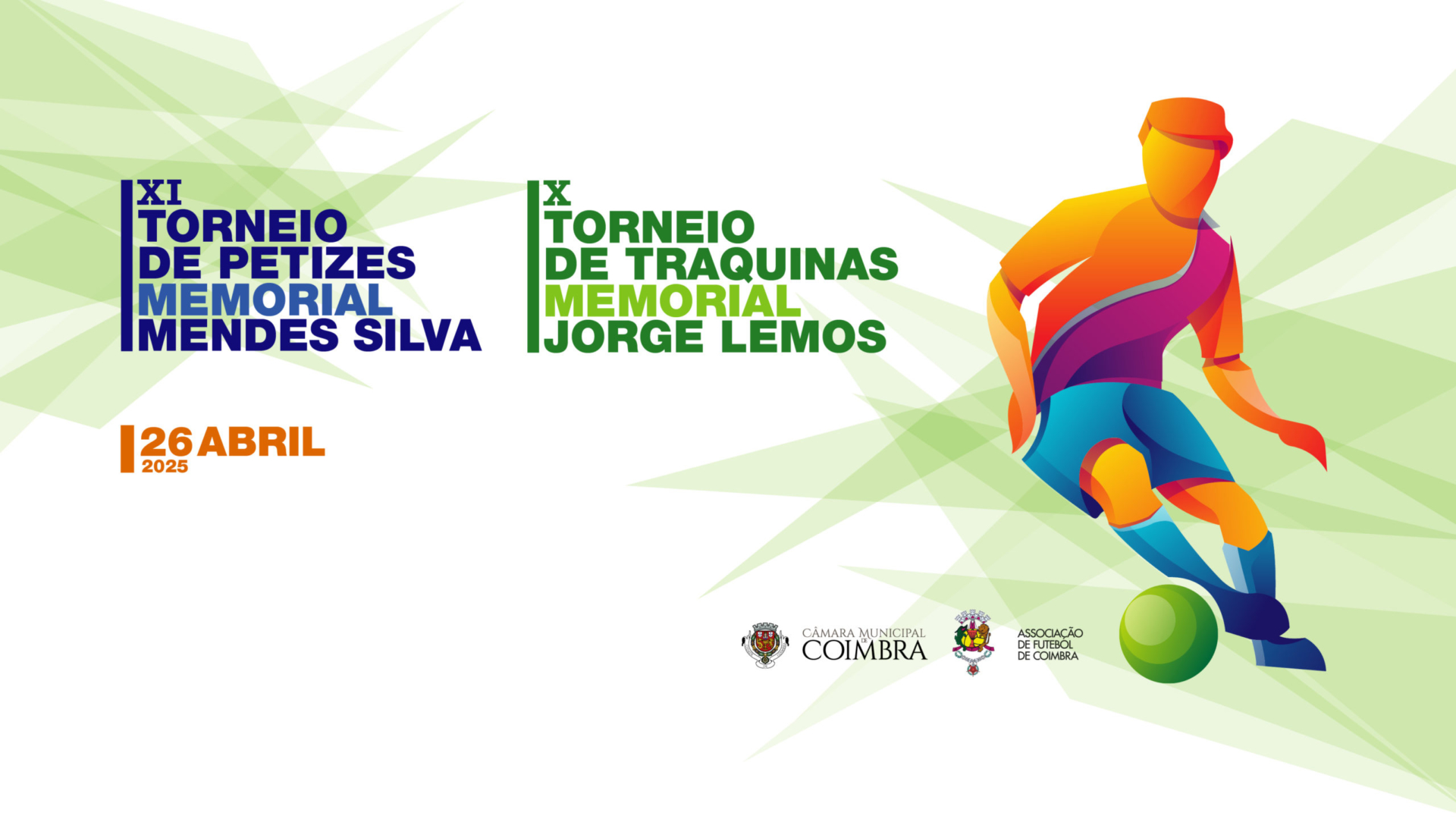 Estádio Municipal de Taveiro acolhe torneios de futebol Mendes Silva e Jorge Lemos a 26 de abril