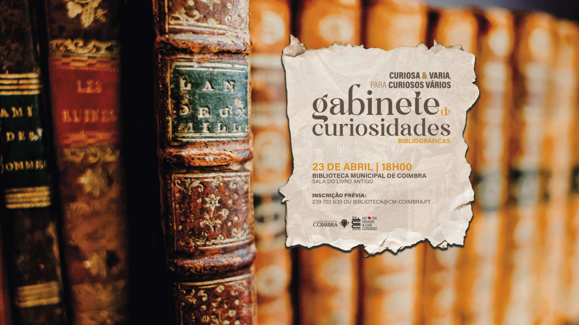 Biblioteca Municipal de Coimbra lança Gabinete de Curiosidades Bibliográficas no Dia Mundial do Livro