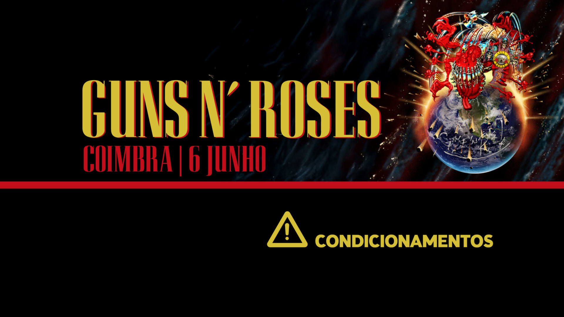 Guns N’ Roses | Condicionamentos de trânsito, SMTUC, parques de estacionamento e outras informações