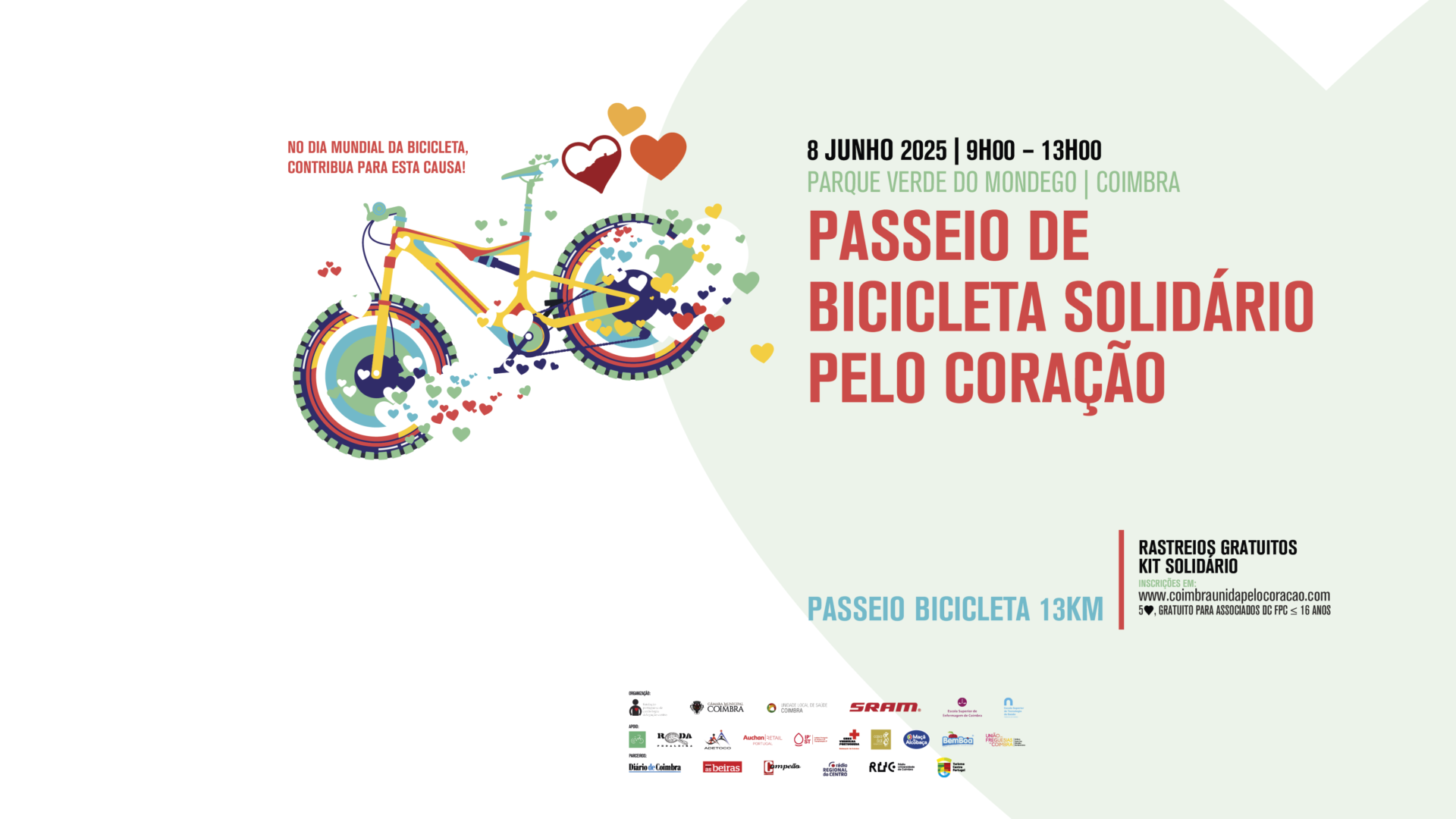 Passeio de Bicicleta Solidário promove saúde cardiovascular em Coimbra no dia 8 de junho