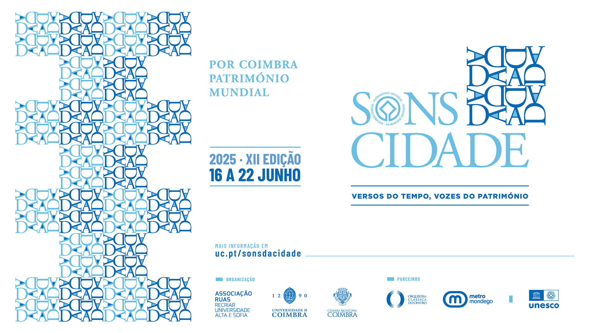 Sons da Cidade evoca “Versos do Tempo, Vozes do Património” com programa multidisciplinar