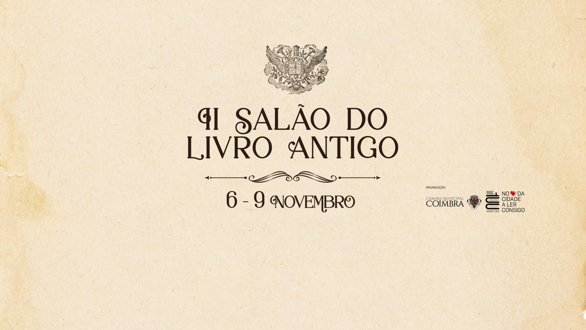 CM de Coimbra promove II Salão do Livro Antigo de 6 a 9 de novembro