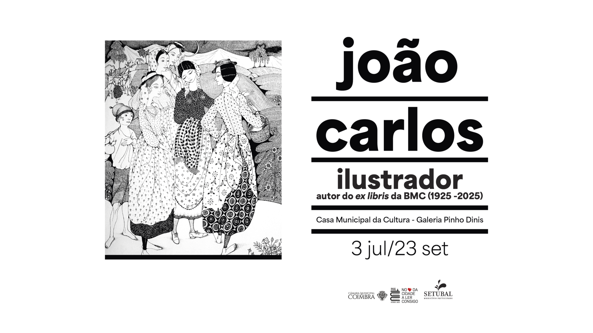 Exposição celebra centenário do ex libris da Biblioteca Municipal com obra de João Carlos Celestino Gomes
