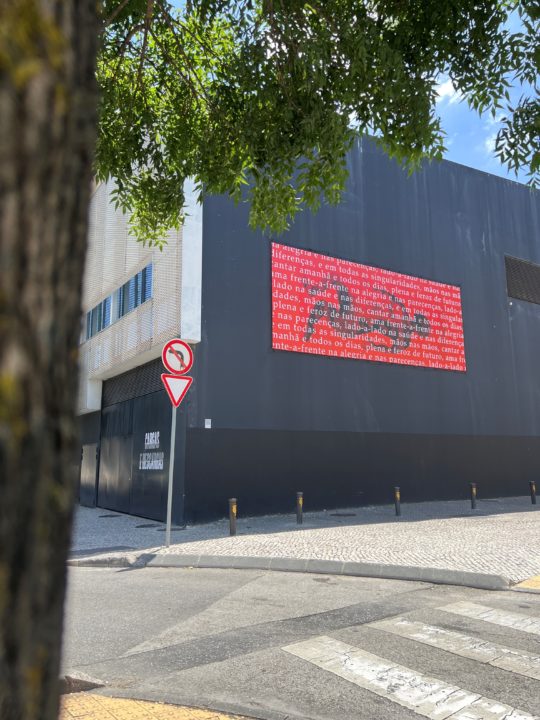Obra de Isabel Baraona exposta no “Outdoor ’25” na fachada do Convento São Francisco (1)