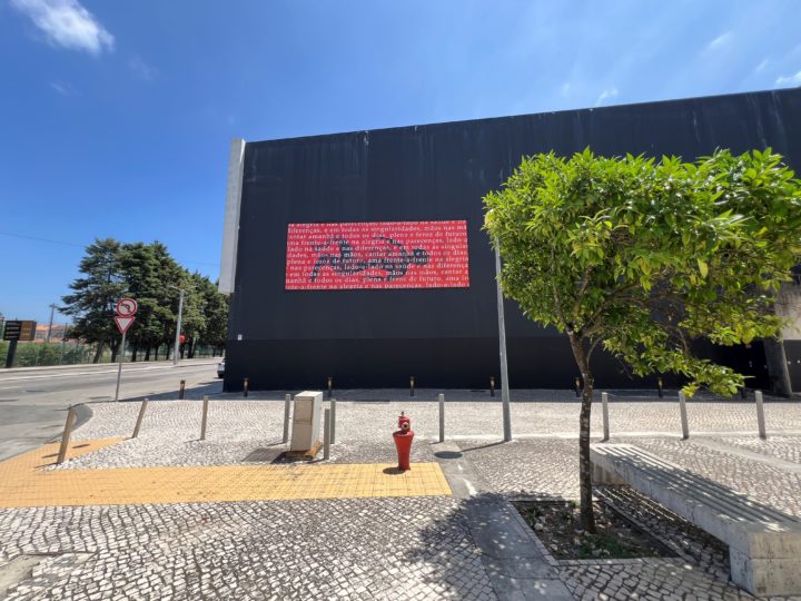 Obra de Isabel Baraona exposta no “Outdoor ’25” na fachada do Convento São Francisco (2)