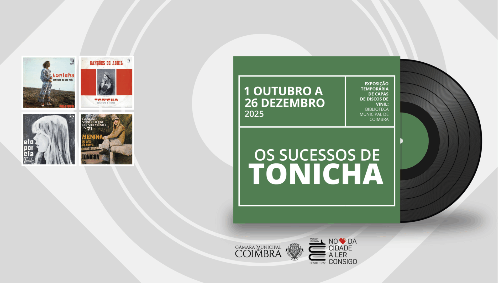 Mostra de capas de discos de vinil de Tonicha inaugura amanhã na Casa Municipal da Cultura