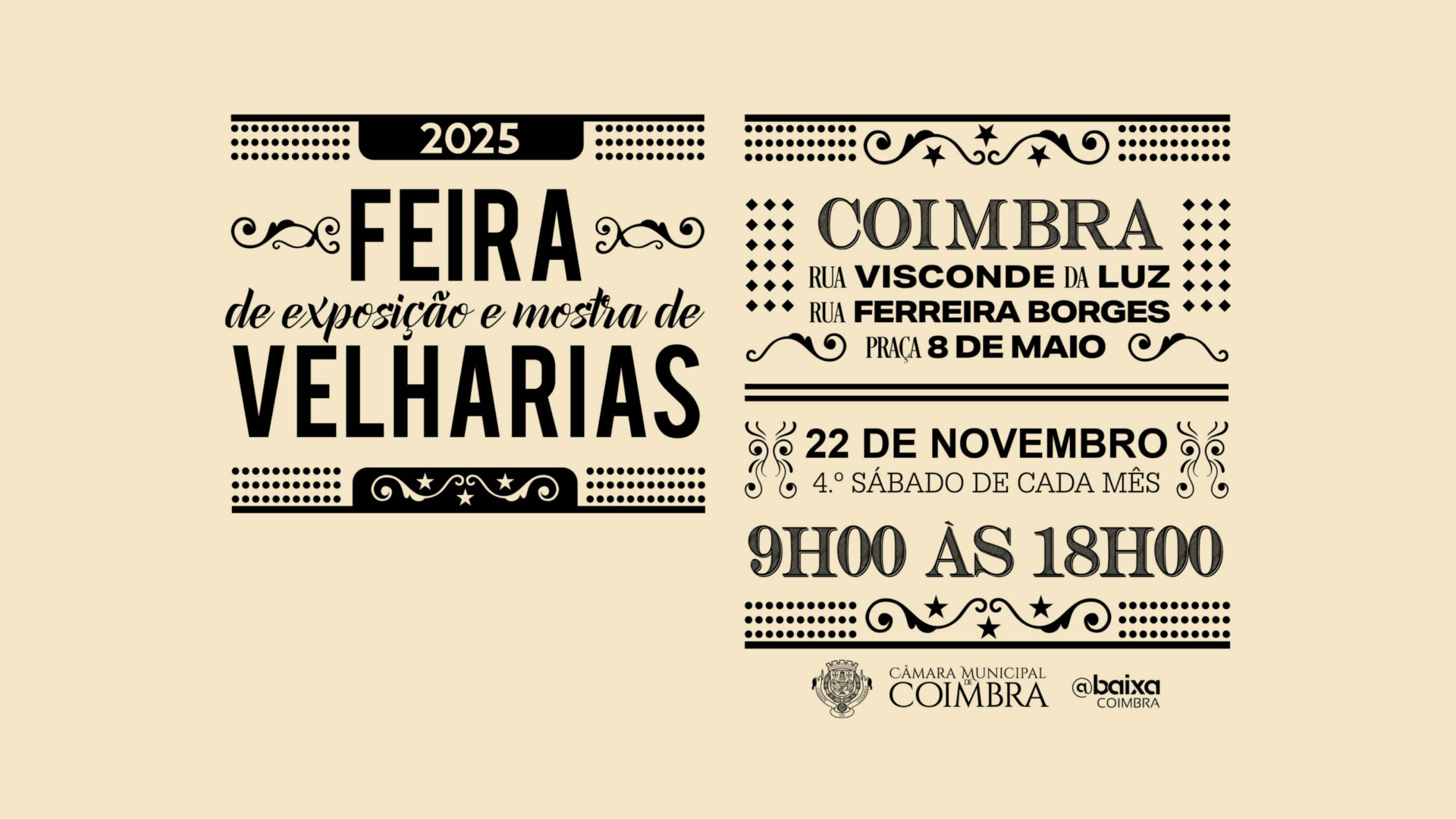 Feira de Velharias decorre sábado na Baixa de Coimbra