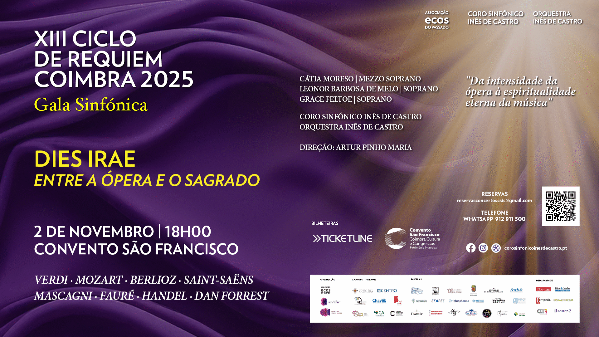 Concerto de encerramento do XIII Ciclo de Requiem a 2 de novembro no Convento São Francisco