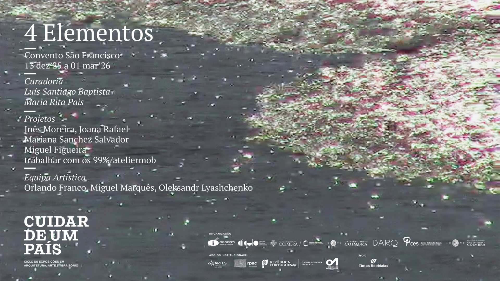 “4 Elementos” para “Cuidar de um País” no Convento São Francisco