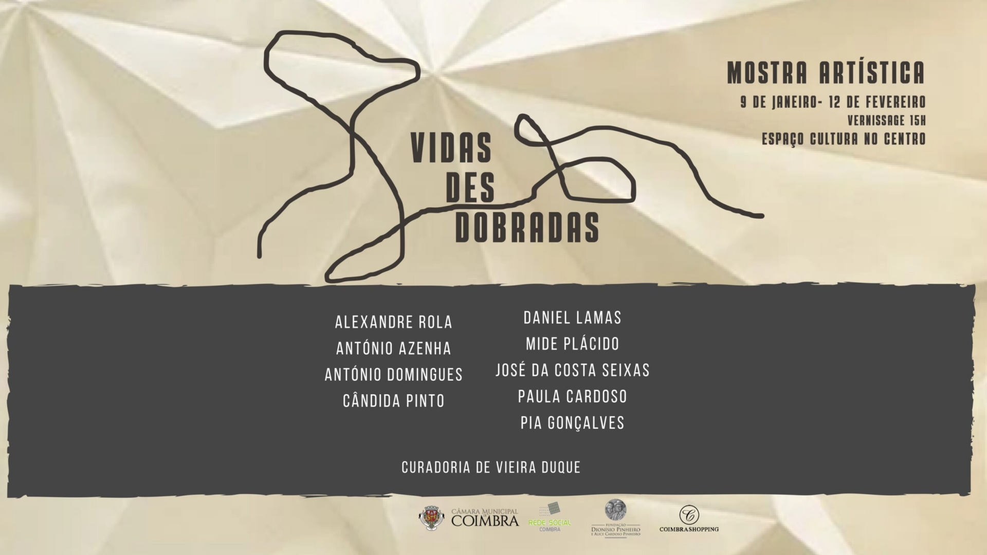 Exposição coletiva “Vidas Desdobradas” inaugura sexta-feira no CoimbraShopping