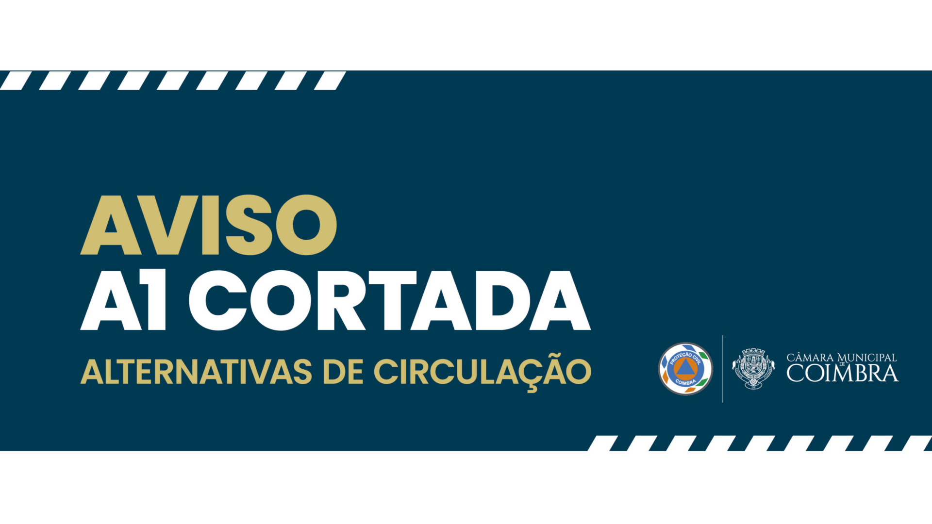 Coimbra recomenda desvios pela A8/A17/A25 como alternativa à A1 e desaconselha atravessamento da cidade e IC2