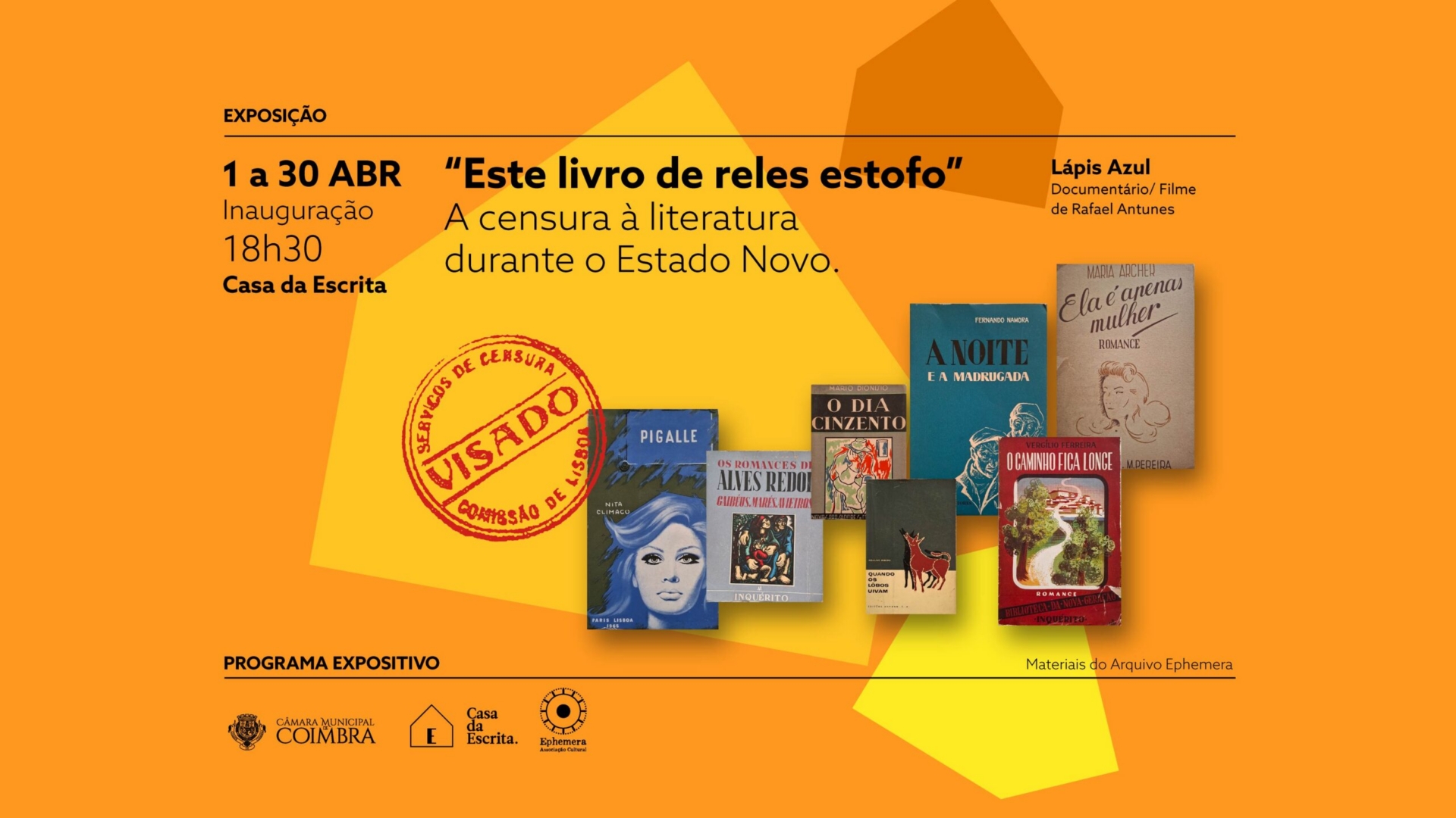 Casa da Escrita acolhe exposição sobre livros censurados no Estado Novo a partir de 1 de abril
