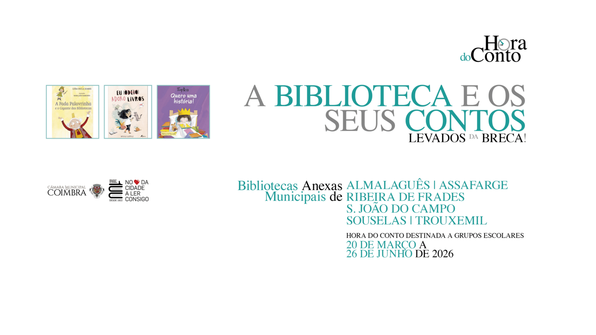 Bibliotecas Anexas Municipais com “contos levados da breca” para pré-escolar e 1.º ciclo