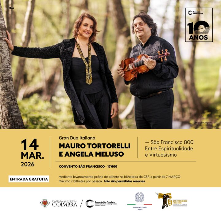 Convento São Francisco recebe Gran Duo Italiano com concerto gratuito